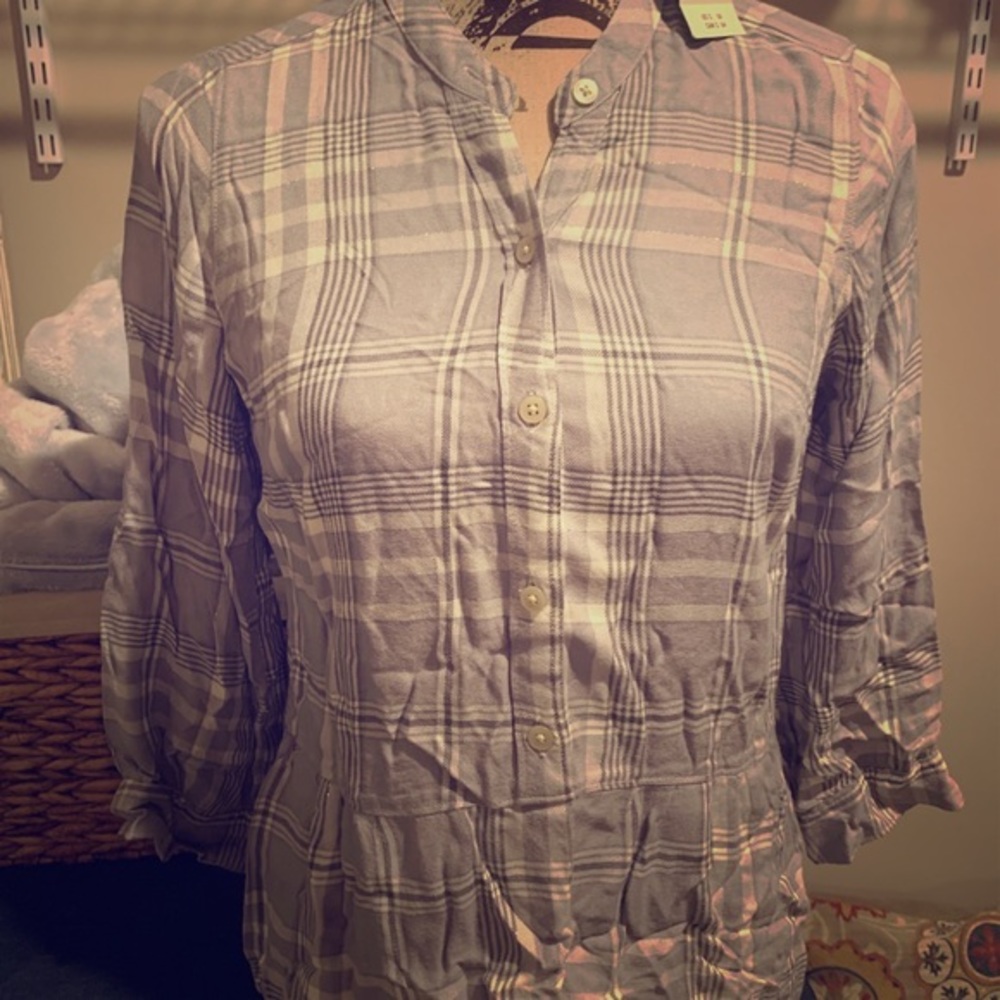 NWT Abercrombie & Fitch Peplum Blouse XS - Picture 1 of 4
